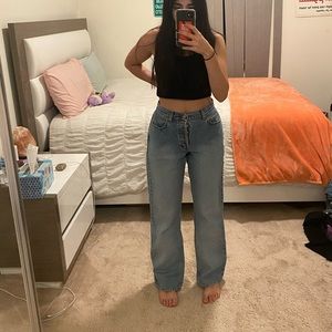 Vintage straight and flair jeans